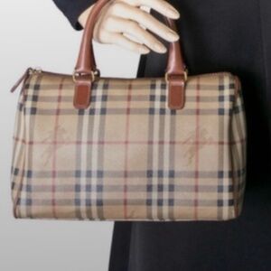 ♦️Burberry FlashSale Authentic Nova Check Boston Bowling Satchel